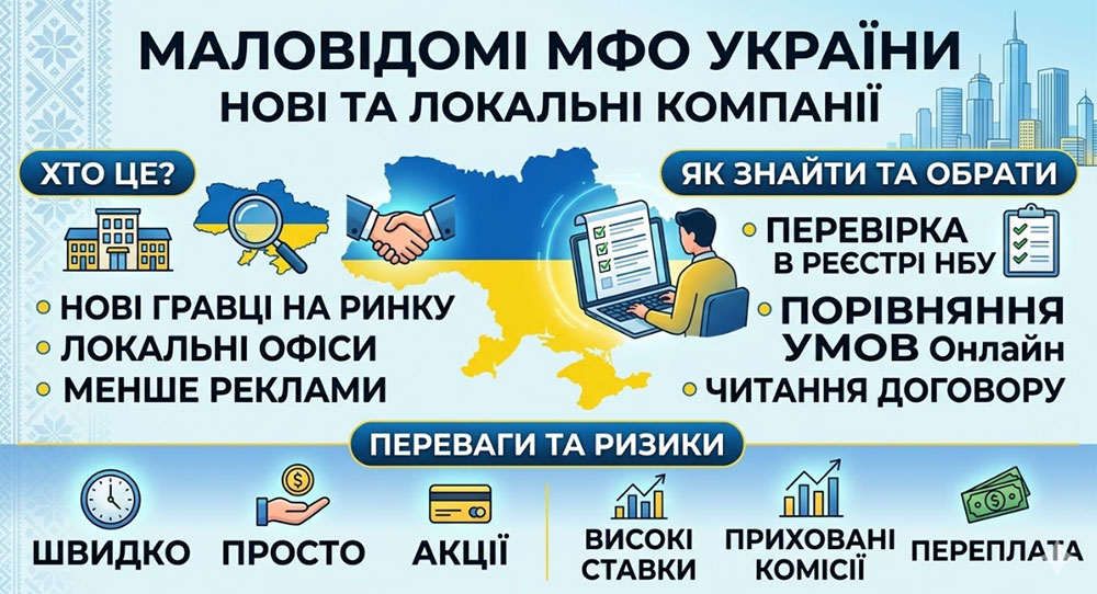 Особливості маловідомих МФО